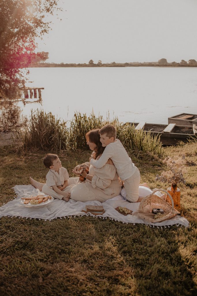 Portrait de famille au bord de l'étang de Palluel