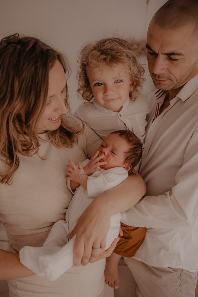 Portrait famille avec bébé