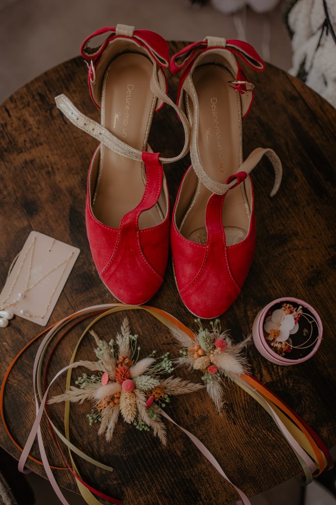 chaussures de la mariée